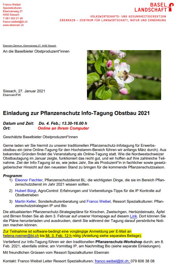 Einladung Online Infotagung 4.Feb.2021