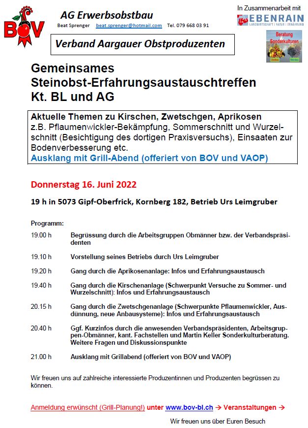 ERFA Treffen BL AG 16.06.2022