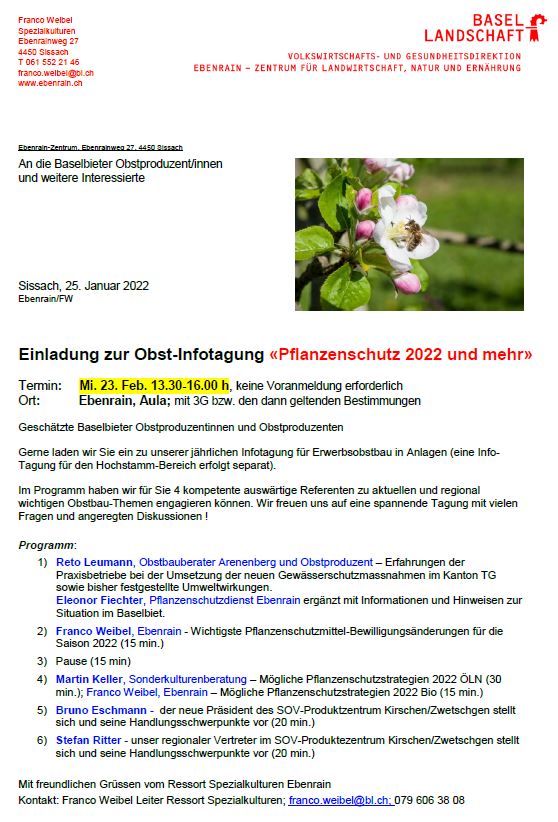 Obst Infotagung 2022