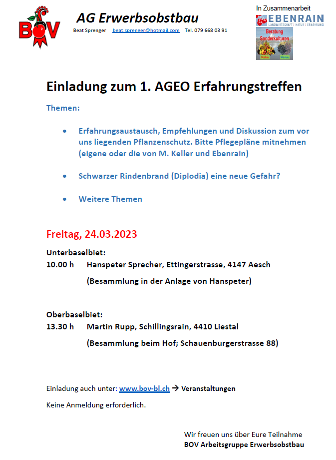AGEO ERFA Treffen 24.03.2023